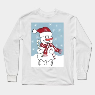 White Christmas Snow Toes Snowman Long Sleeve T-Shirt